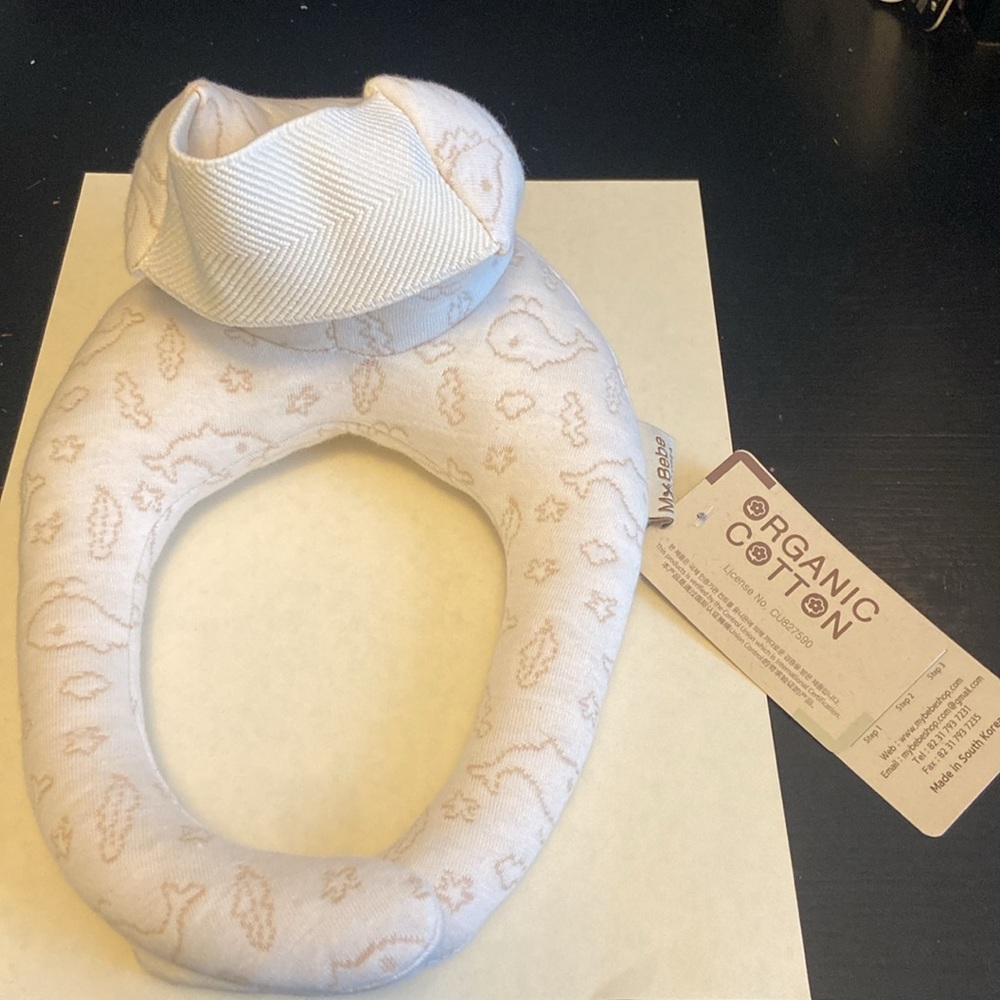 NWT! MY BEBE Baby SELF FEEDING Bottle ORGANIC COTTON CUSHION